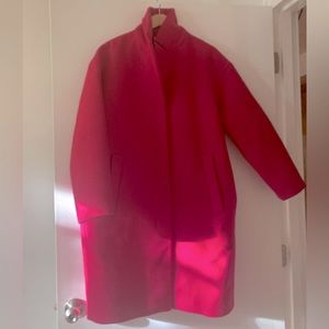 Magenta wool coat size L